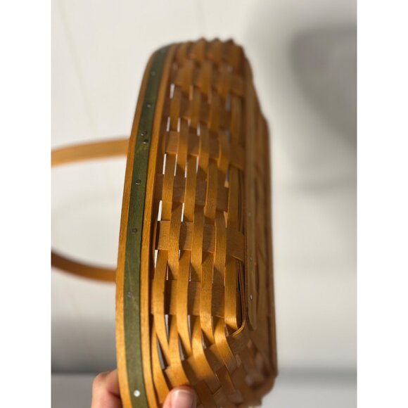 Longaberger 2001 Peony May Series Basket #12 Green Accent - Liner Protector - Picture 6 of 9